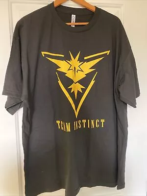 Pokemon Go Team Instinct Pokeball T Shirt Yellow Black Size 2XL • $9.99