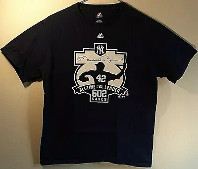 Majestic Men's 2011 NY YANKEES Mariano Rivera 602 Saves T-Shirt Size: M Medium • $52.95
