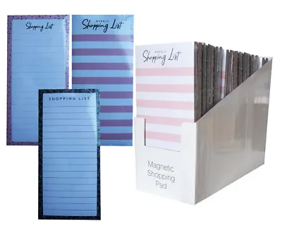 Magnetic Meal Planner & Tear Off Shopping List Note Pad Stripe 3 Designs 80 Page • £2.65