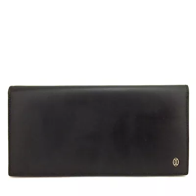 Must De Cartier Pasha Leather Long Bifold Wallet/9Y0639 • $1