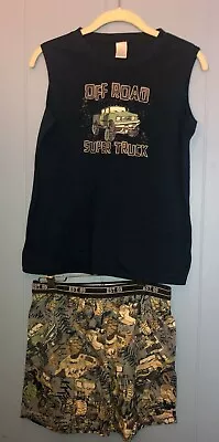 Two Piece Monster Truck  Pajama Set  Tank & Short. Boys Size 14 • $7.99