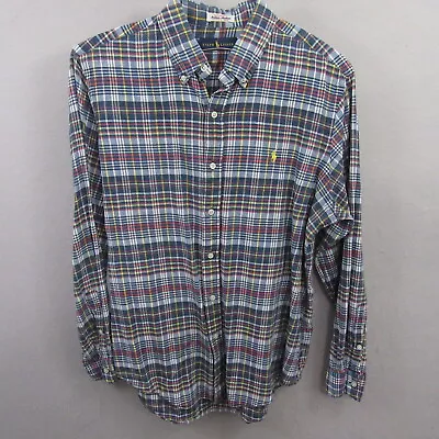 Ralph Lauren Mens Button Up Shirt Size L Plaid Multicolor Indian Madras • $20.07