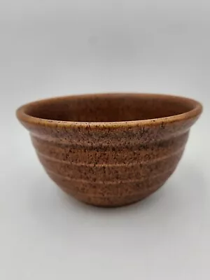 Monmouth? Mixing Bowl Matte Brown Speckle Glaze USA Ring Ware Beehive Pattern • $19.99