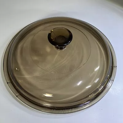 Vintage Visions V-2.5-C Round Amber Replacement Lid Pyrex 7.25” • $18.25