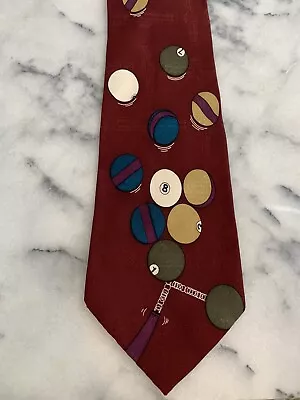 RARE! Vintage Bugatchi Uomo For Michael Jordan Pool Billiards 100% Silk Tie • $12