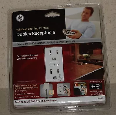 New Sealed GE Z-Wave Wireless Lighting Control Duplex Receptacle 45605 • $43.98