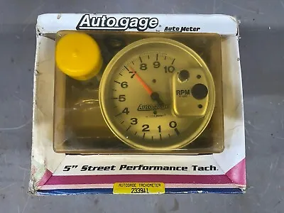 NOS Vintage Auto Meter RPM Tachometer 10K Rat Hot Rod Autogauge Mount Trim Gauge • $376.64