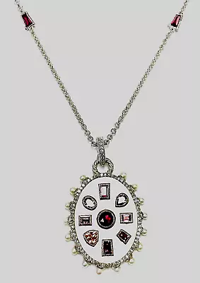 HSN Judith Ripka Sterling Silver Multi Gemstone 18  Pendant Necklace • $349.99