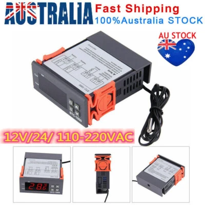 $17.96 • Buy 12V-240V Temperature Controller Control Temp Thermostat Switch 2 Relay W/ Sensor