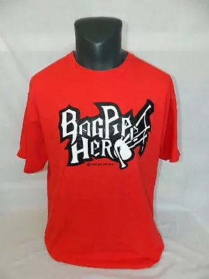 Bagpipe Hero Got Kilt Mens Large T Shirt  Red 2009 Bag Pipe Highland Celtic • $28.49
