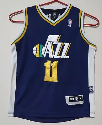 Utah Jazz Kids NBA Basketball Jersey Size 3 Exum #11 Cotton Authentic Preowned • $32
