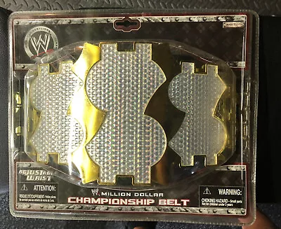 WWE MILLION DOLLAR CHAMPIONSHIP TITLE BELT KIDS SIZE New In Package 2005 Retired • $199.99