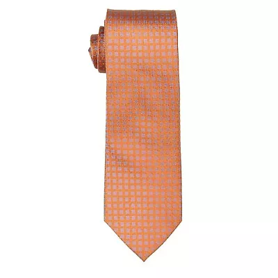 New Michael Kors Men's Orange Silk Neck Tie Stitched Neat Size One • $16.99