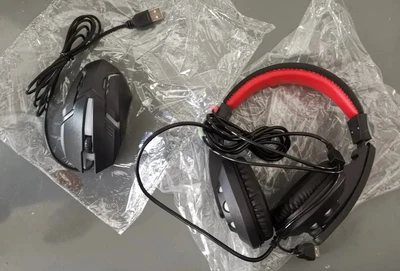 $20.23 • Buy 2pc LED Gaming Mouse Headphone Set Xbox PS5 PS4 PC Laptop Bundle NO KEYBOARD