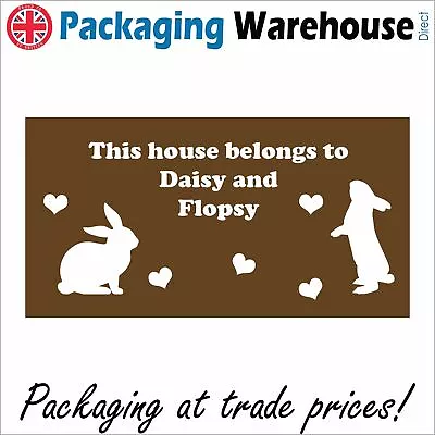 Cm198 This House Belongs To Daisy And Flopsy Sign Rabbit Hutch Peronalise Pet • £12.97