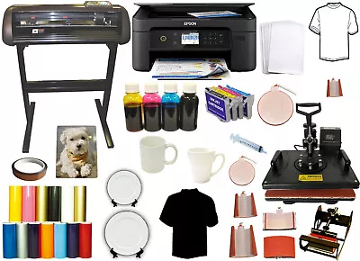 8in1 Combo Heat Press Sublimation Printer 28  1000g Metal Vinyl Cutter Plotter • $929.99