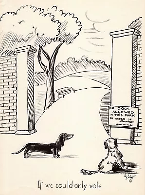 Vintage Dachshund Humor Print 1930s Zito Dachshund Illustration Art 5360n • $17.95