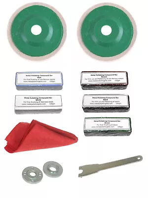 £6.20 • Buy Angle Grinder Car Polisher Metal Polishing Kit 125mm Felt Pads 22mm Ø Bore