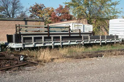 Railroad Slide - Burlington Northern #961413 MOW Flat Car 1988 Downers Grove IL • $7