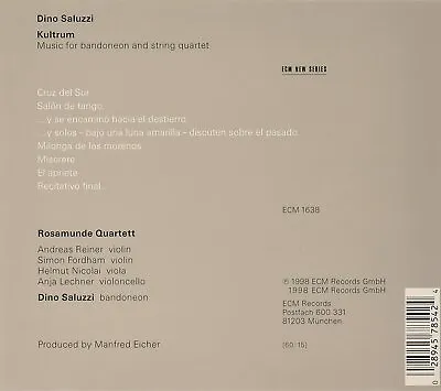 Dino Saluzzi / Rosamunde Quartett: Kultrum CD ECM • £4.99