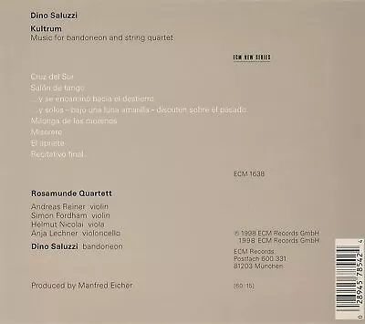 Dino Saluzzi / Rosamunde Quartett: Kultrum CD ECM • £4.99
