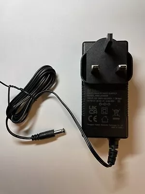 24V 2A 48W UK 3 Pin Mains AC-DC Switching Adaptor Power Supply 5.5mm X 2.1 / 2.5 • £18.99