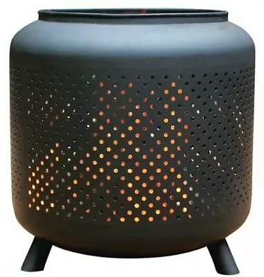 Glow Acheron™ Designer Outdoor Fire Pit Firepit Drum Includes Log Wood Grate NEW • $379.95