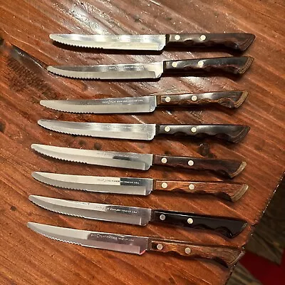 Vintage EKCO Flint Steakster Steak Knife- Set Of 8 • $24.99