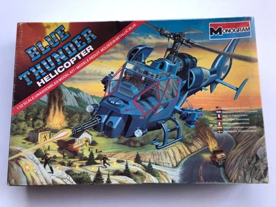 $29.99 • Buy Vintage Blue Thunder Movie Helicopter 1:32 Model Kit Monogram 1984