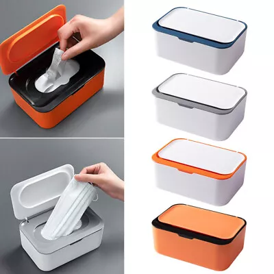 Wet Wipes Dispenser Tissue Box Holder Baby Wipes Storage Box W/Lid Home Office • £8.99