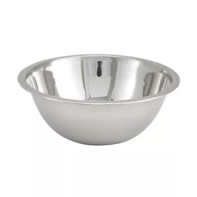 4 Qt Winware By Winco 10.62 Dia X 3.5 H Stainless Steel Mixing Bowl MXB-400Q • $12.49