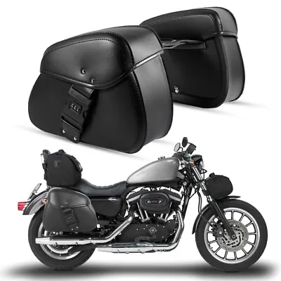 $69.99 • Buy Saddle Bags Side Pouch Panniers For Yamaha V Star 1300 1100 950 650 XVS Custom