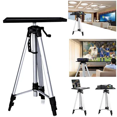 $39.91 • Buy Projector Tripod Stand Aluminium Adjustable For Laptop With Tray 52-140cm Height
