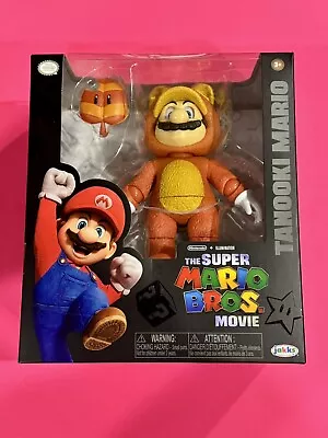 The Super Mario Bros Movie •Tanooki Mario• 5” Action Figure Jakks Pacific • $12