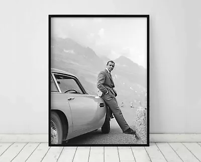 Sean Connery James Bond Vintage Retro Celebrities Poster Art Print. Large Sizes • £52.96