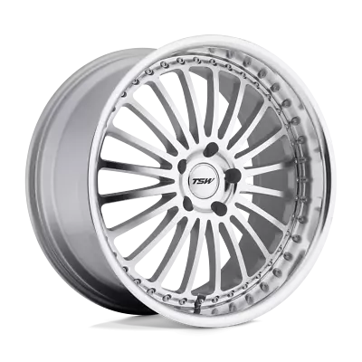 TSW Silverstone 22x9 +35 Silver W/Mirror Cut Face & Lip Wheel Rim 5x120 (QTY 4) • $2032