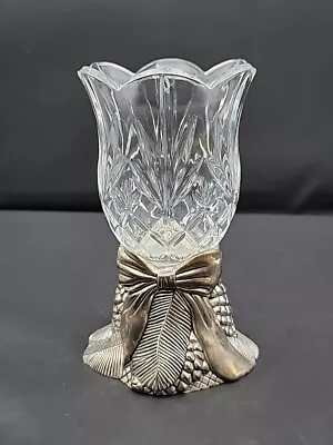 Vintage Godinger Clear Cut Crystal On Silver Plated Base Votive Candle Holder  • $16.90