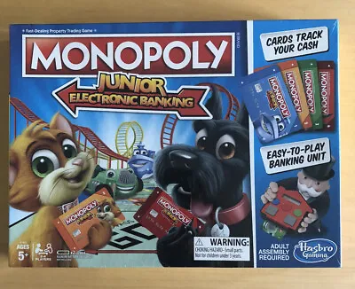 Monopoly Junior Electronic Banking Hasbro Fast Dealing Property Trading Game New • $9.99