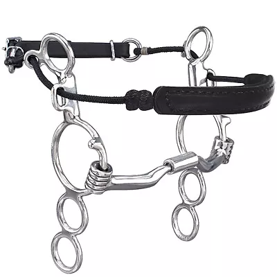41TO 5 1/2 In Myler 3 Ring Combination Horse Bit Low Port Mb 04 Stainless Steel • $219.95