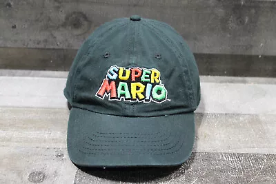 Super Mario Strapback Casual Hat Cap Adult 14+ Adjustable Black Embroidered • $7.49