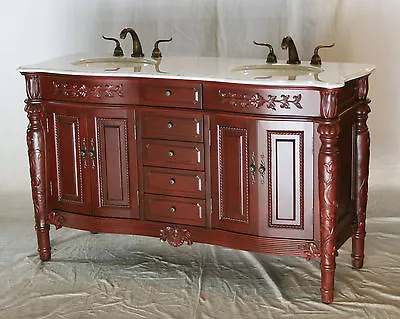 60-Inch Antique Style Double Sink Bathroom Vanity Model 2206-K  • $1479