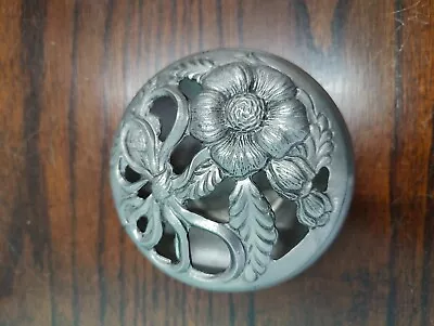 Vintage Zinn Stube Pewter Floral Lid Bowl Dish Stamped - FREE POSTAGE • £19.95