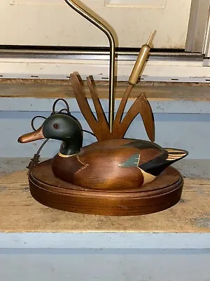 26” Tall “Maine Decoy Shop” Signed Mallard Duck Signed Lamp • $66