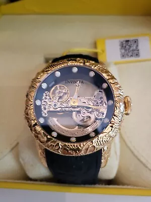 Invicta 18k Gold Automatic Skeleton See Through Watch # 26787 • $190