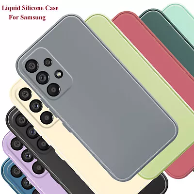 Liquid Silicone Phone Case For Samsung Galaxy S22 Note 20 A13 A53 A52S Gel Cover • £5.63