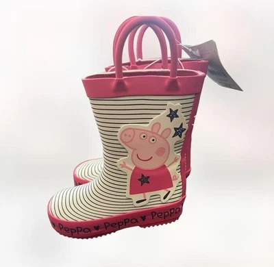 £5.95 • Buy Peppa Pig Wellington Boots Snow Rain Outdoor Wellies For Boys Girls Pink Blue