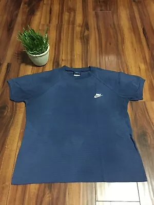 Vtg 80's NIKE Mens BLUE TAG Mesh JERSEY T-shirt MEDIUM Rare BASKETBALL Football • $32.99