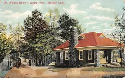 MERIDAN CT Connecticut  WAITING ROOM HUBBARD PARK  Child~Pavilion 1907 Postcard • $4.25