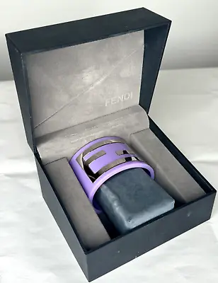 Fendi Zucca Cuff Bracelet Purple Fendi Jewelry Vintage With Original Box • $350