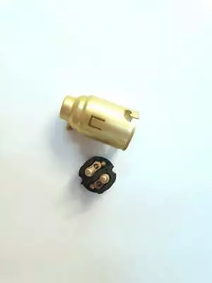£2.60 • Buy BRASS BC LAMP HOLDER  WITH PLAIN SKIRT B22 Bayonet Cap